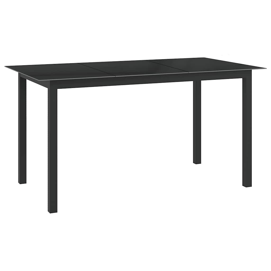Ensemble à manger de jardin 10 pcs noir et anthracite