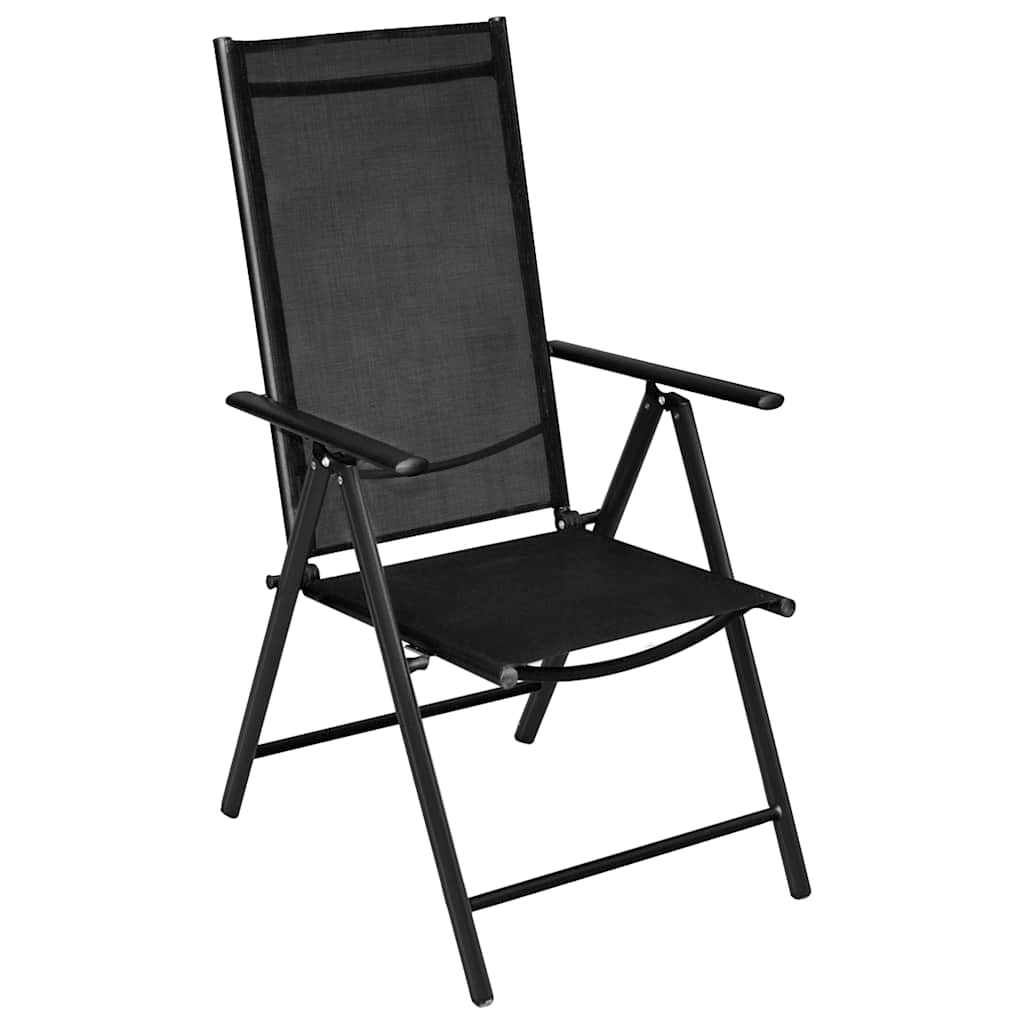Ensemble à manger de jardin 5 pcs aluminium noir