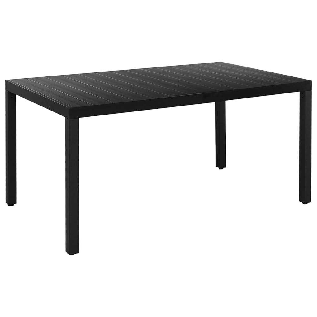 Ensemble à manger de jardin 7 pcs Aluminium Noir