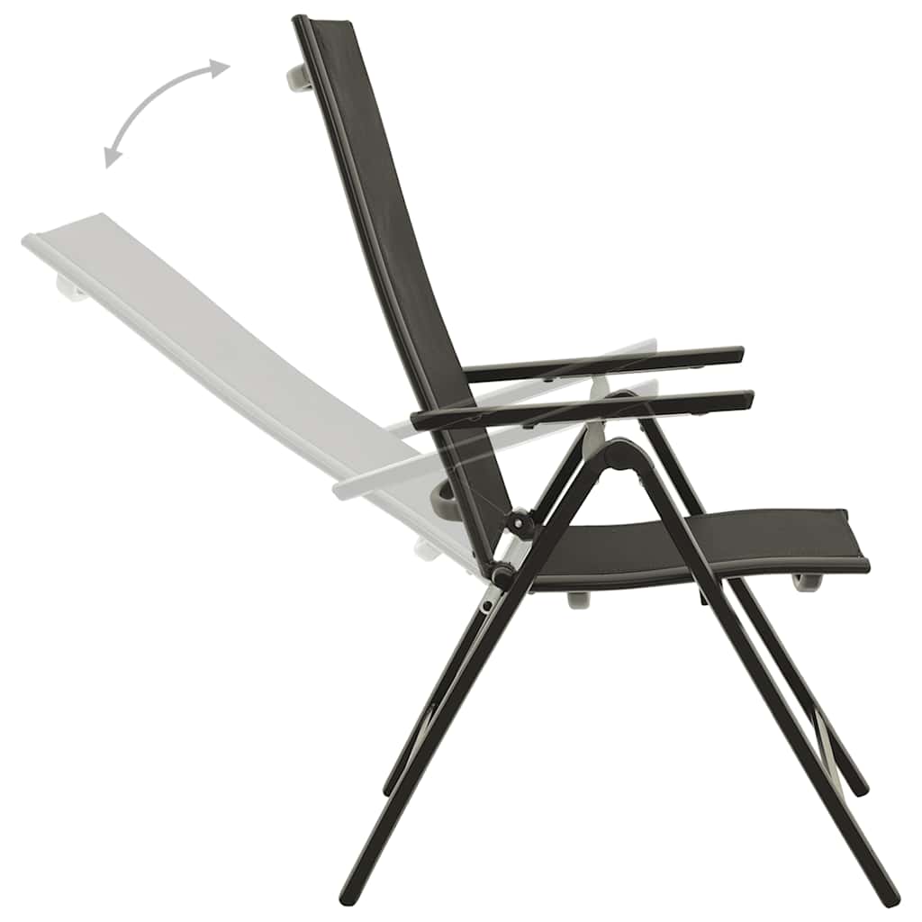Ensemble de bistro 5 pcs noir et anthracite