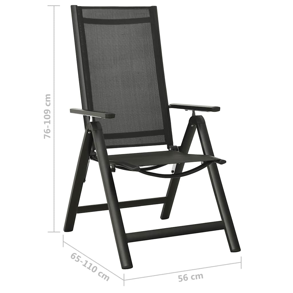 Ensemble de bistro 5 pcs noir et anthracite