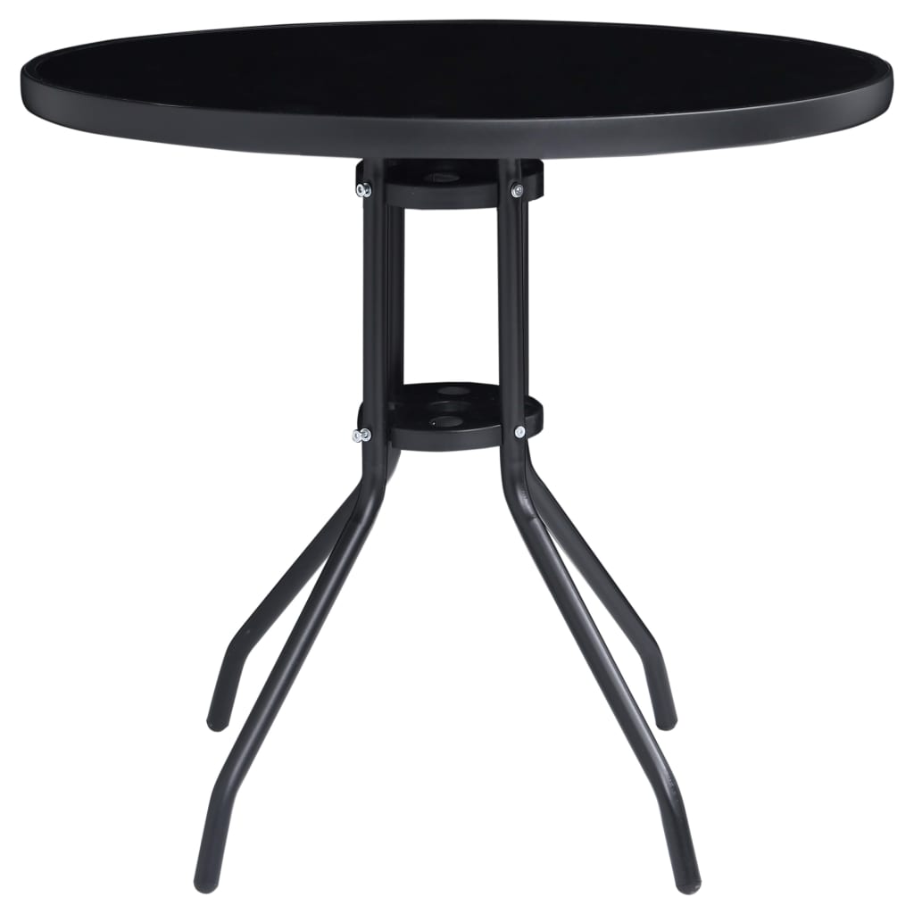 Ensemble de bistro 5 pcs noir et anthracite