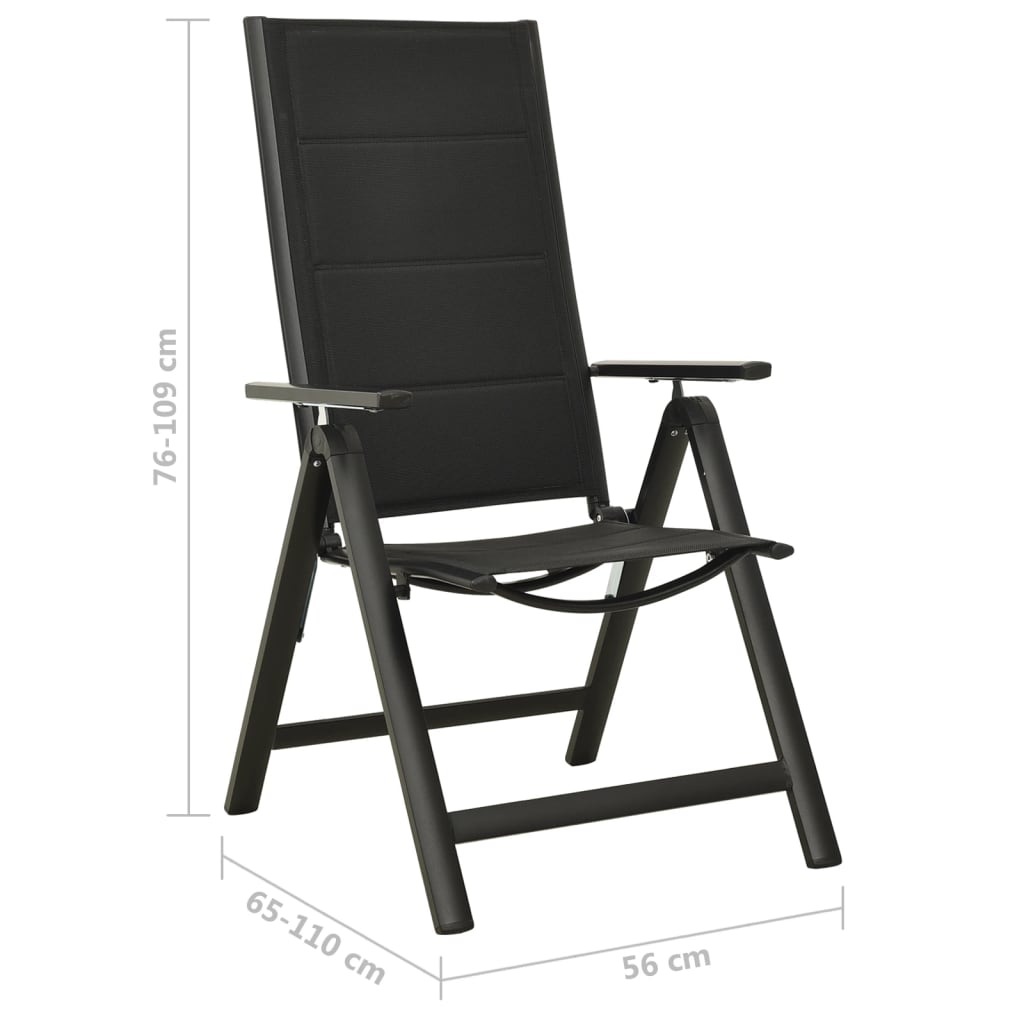 Ensemble de bistro 5 pcs noir et anthracite
