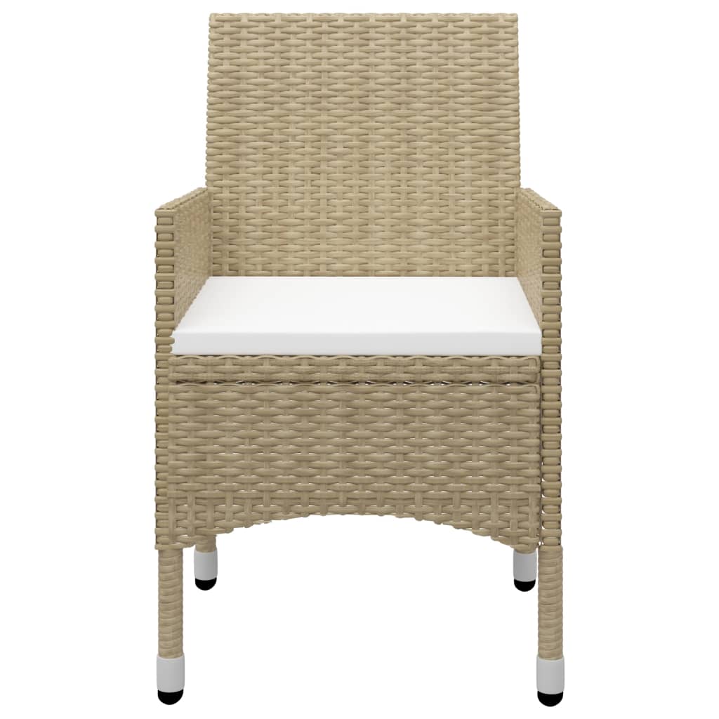 Ensemble à manger de jardin 5 pcs Beige