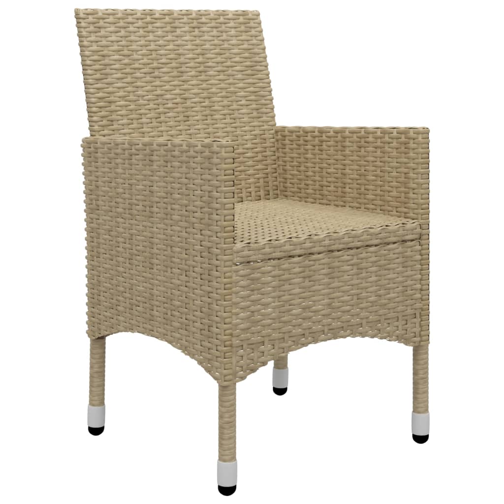 Ensemble à manger de jardin 5 pcs Beige
