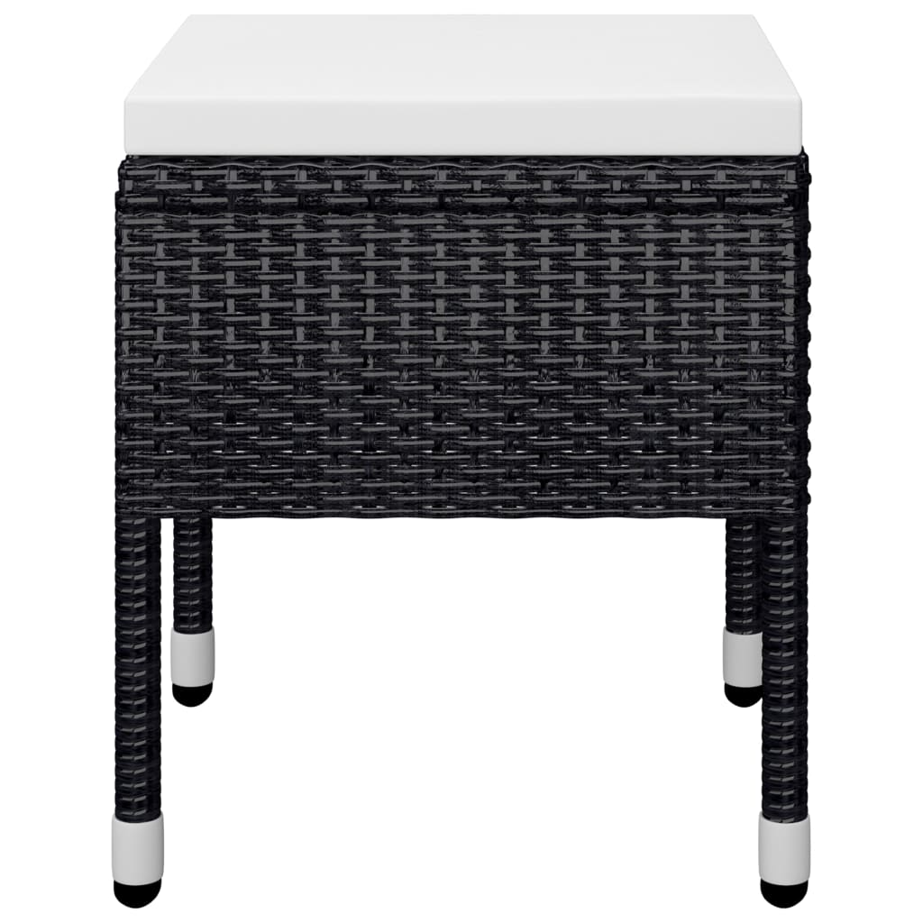 Ensemble à manger de jardin 5 pcs Noir