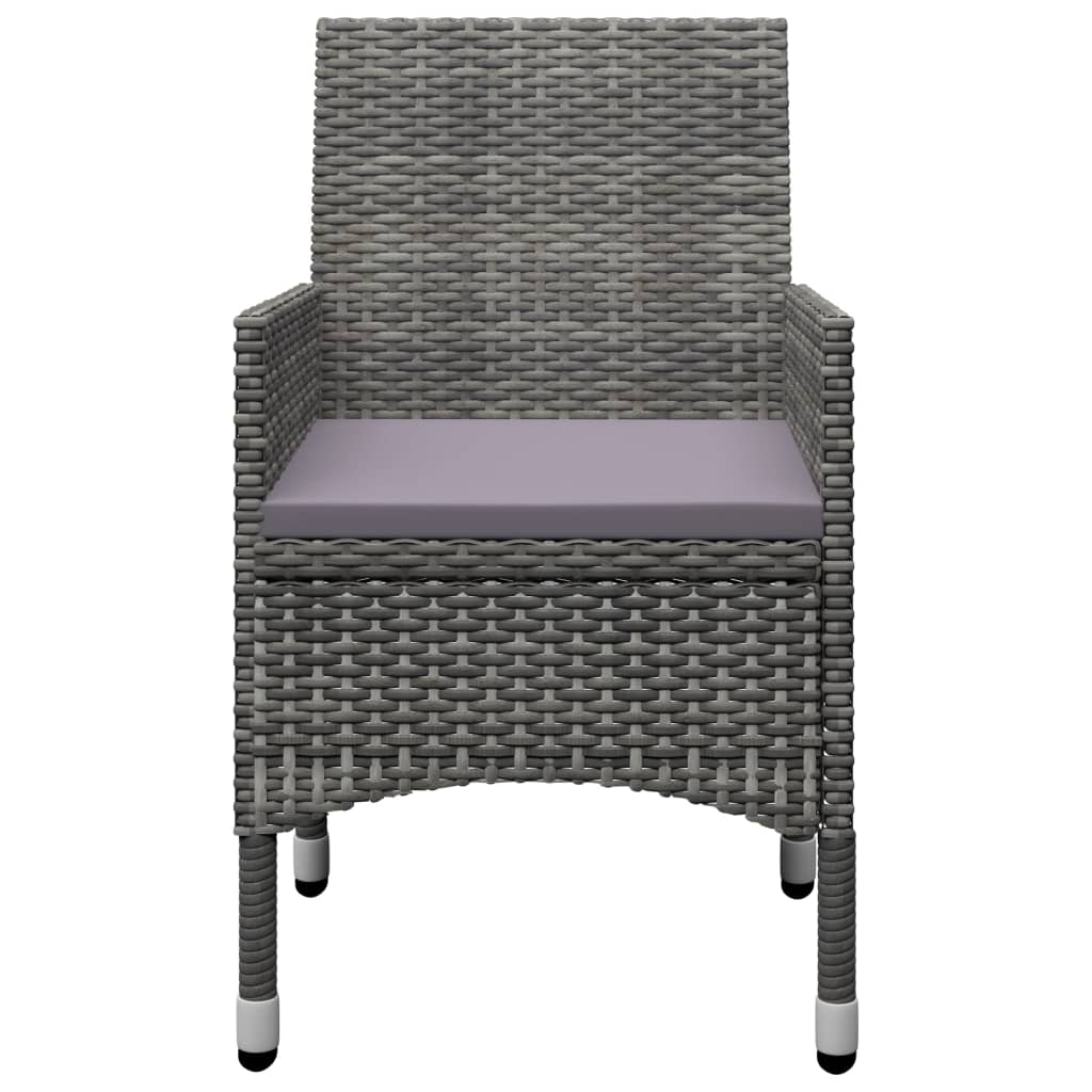 Ensemble à manger de jardin 5 pcs Gris