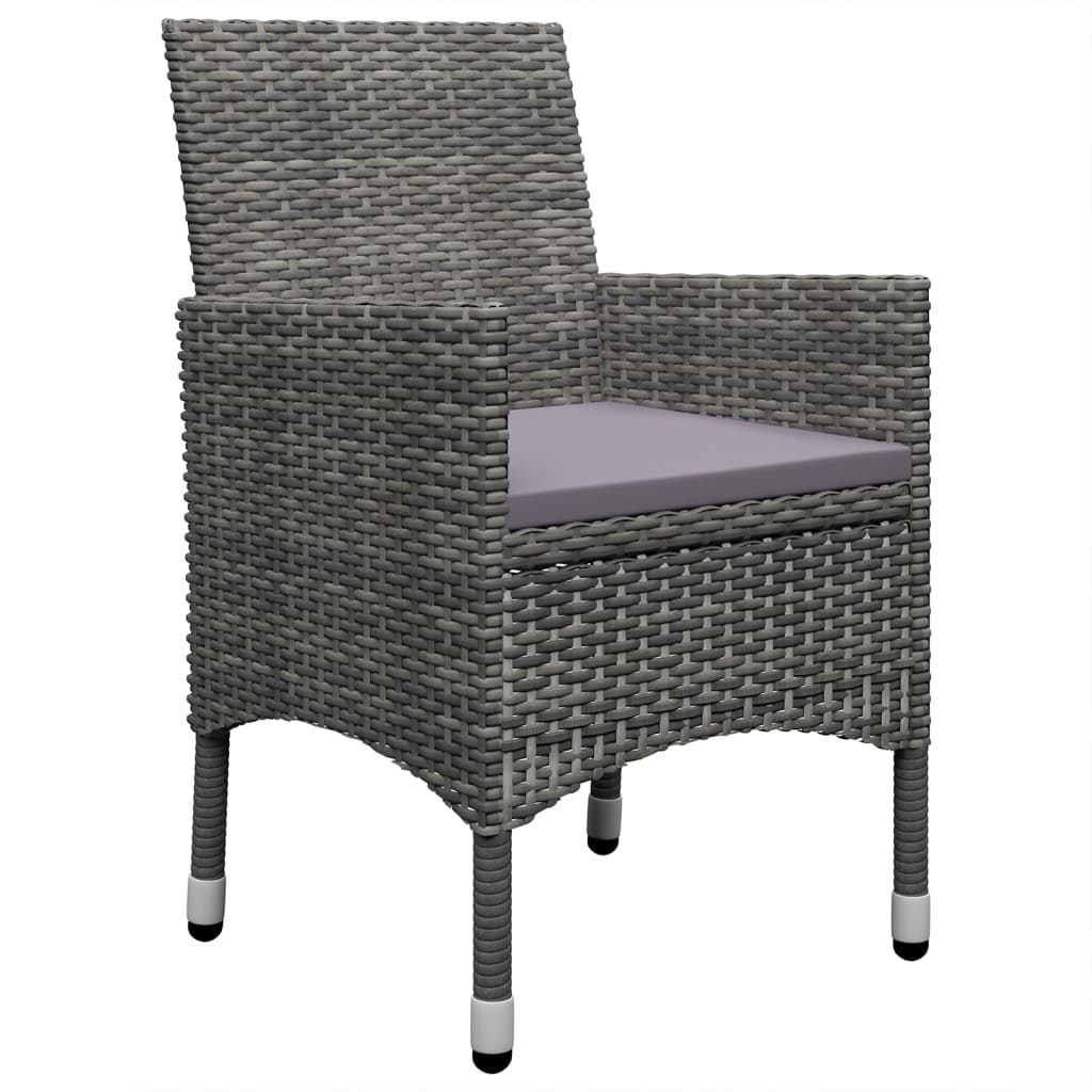 Ensemble à manger de jardin 5 pcs Gris