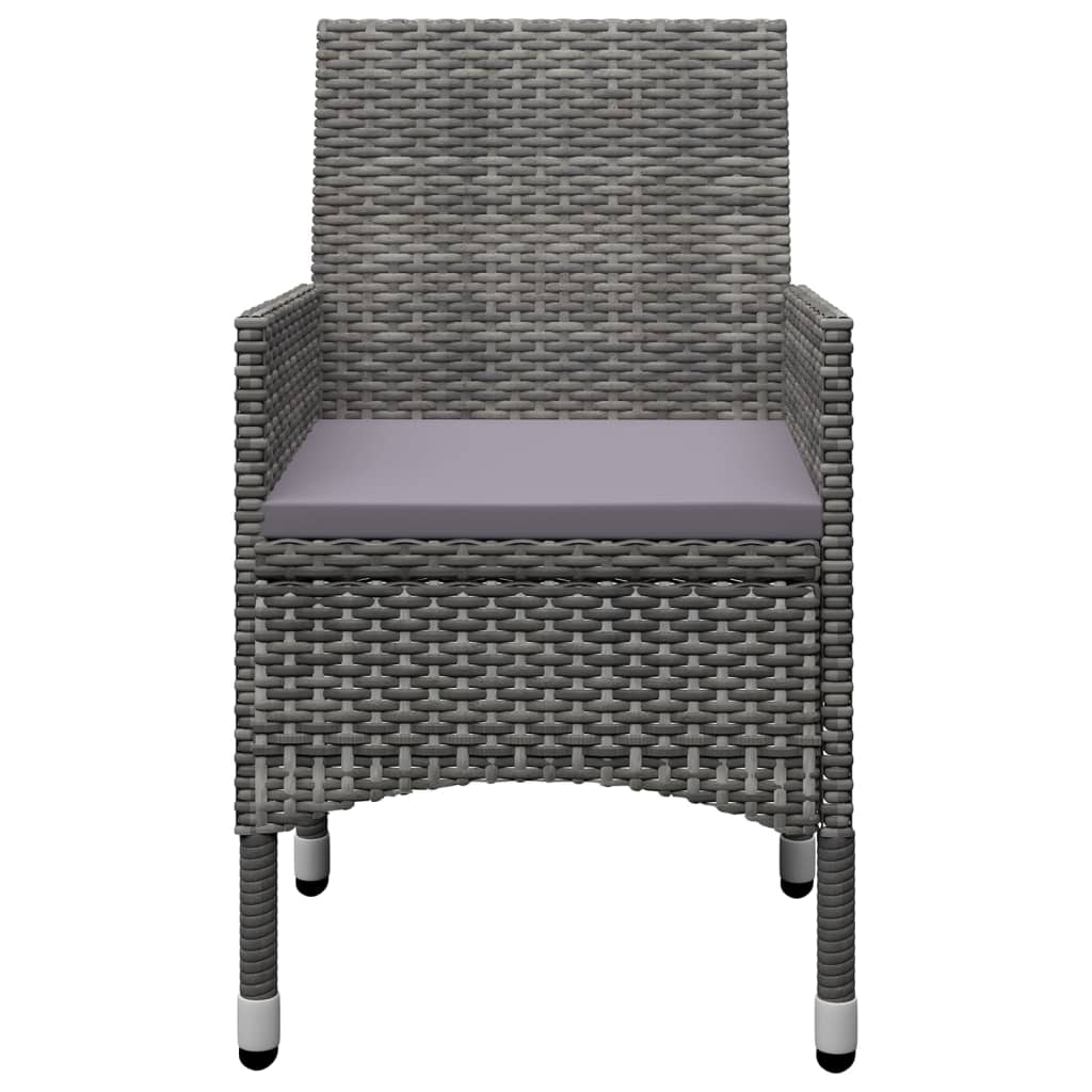 Ensemble à manger de jardin 5 pcs Gris
