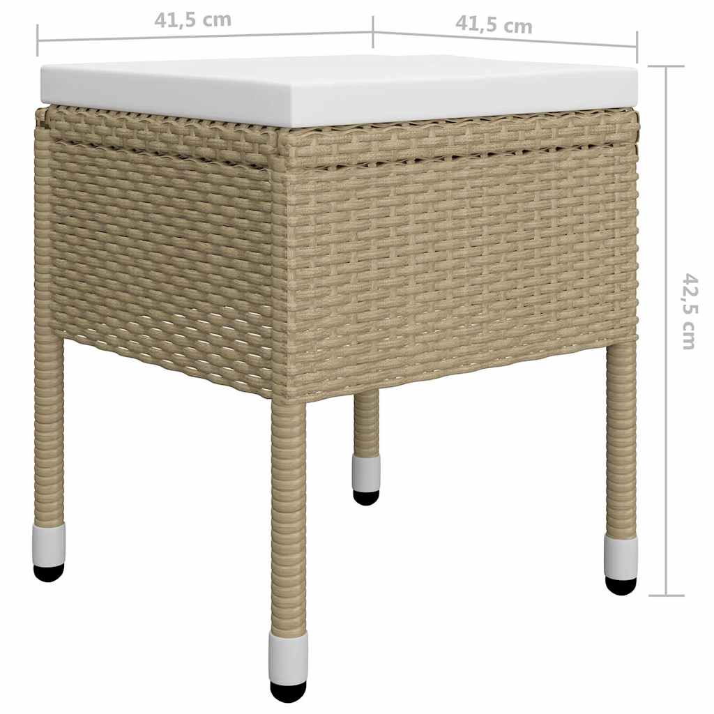 Ensemble à manger de jardin 5 pcs Beige