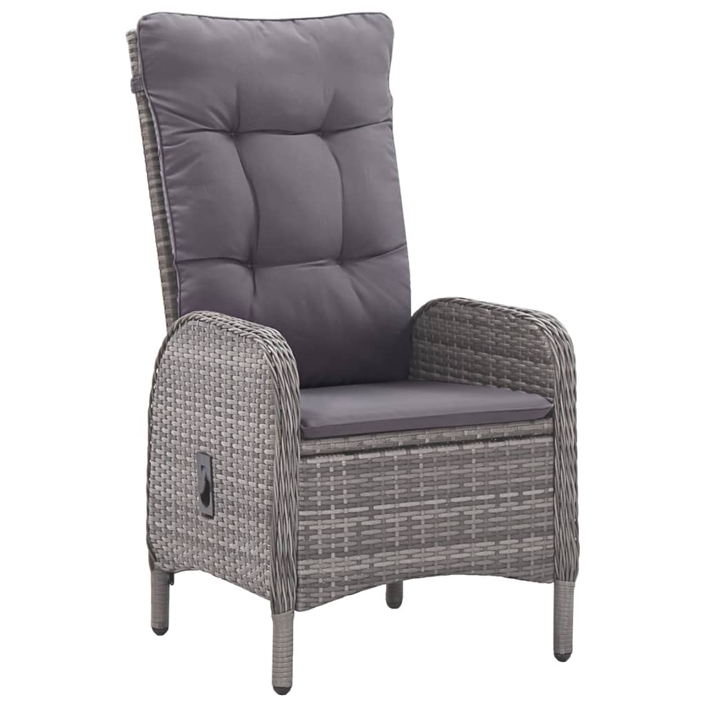 Ensemble à manger de jardin 5 pcs Gris