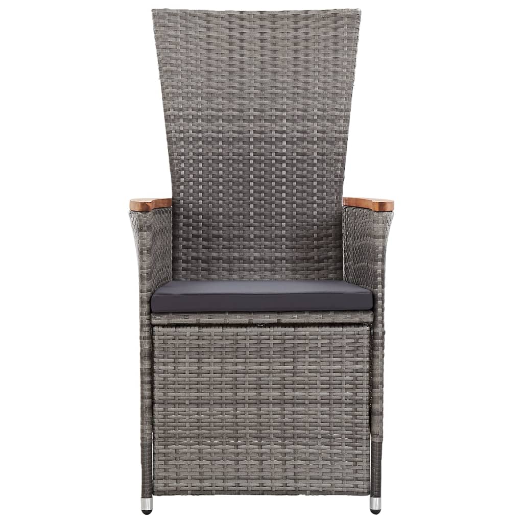 Ensemble à manger de jardin 5 pcs Gris