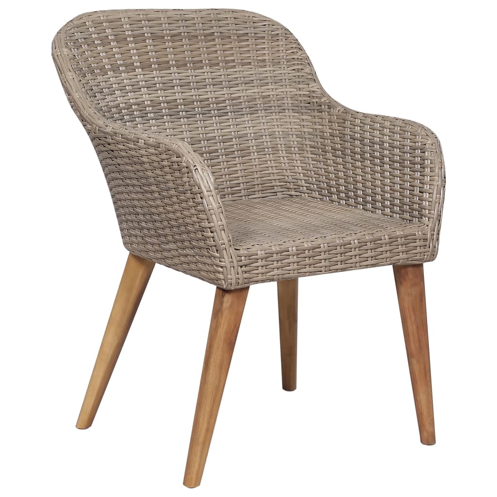 Ensemble à manger de jardin 5 pcs Marron