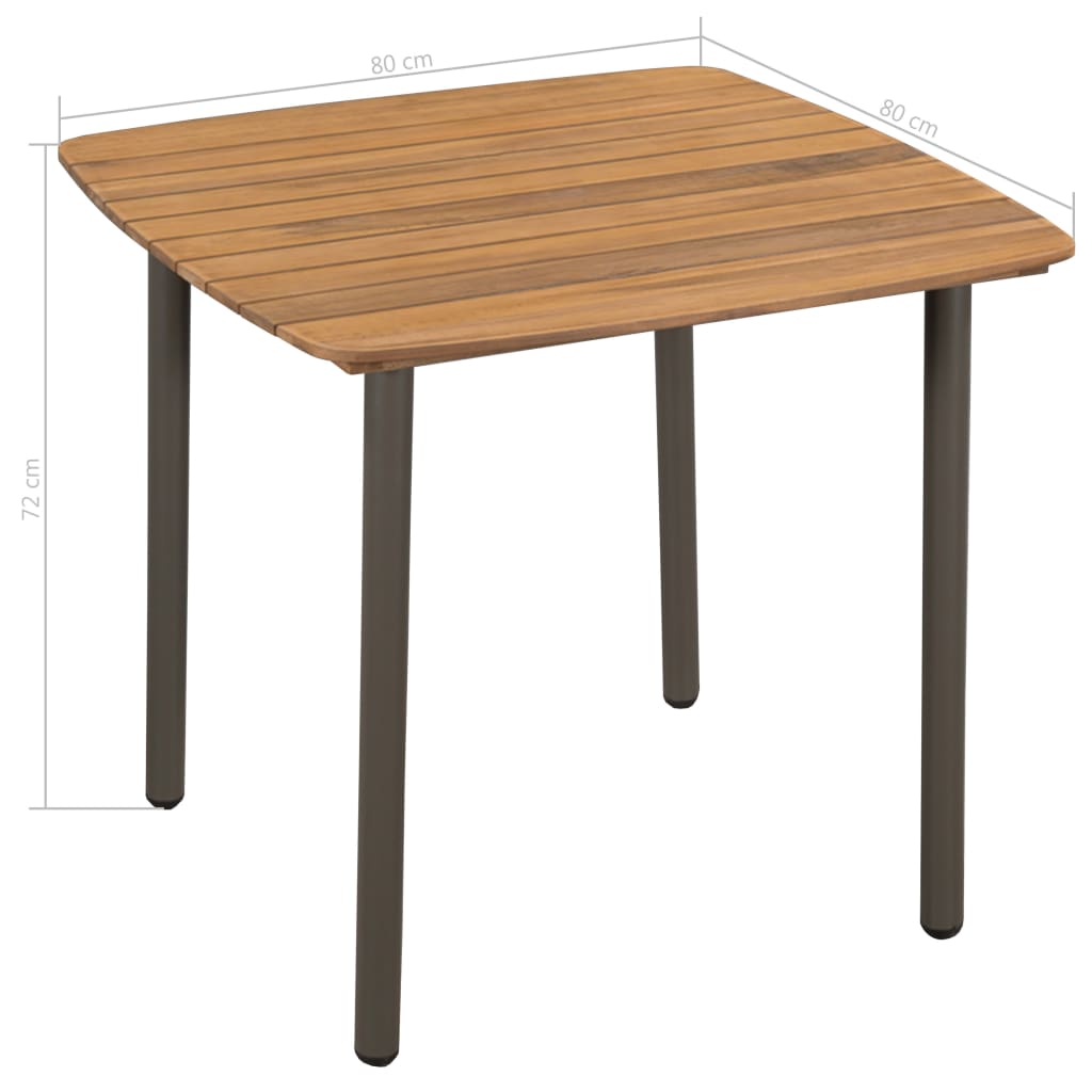 Ensemble à manger de jardin 3pcs Résine tressée Marron