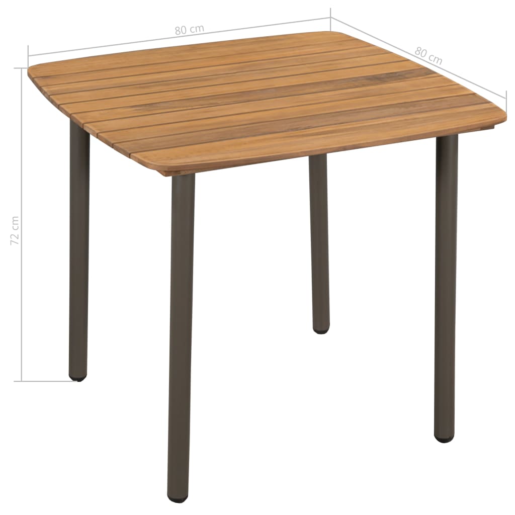 Ensemble à manger de jardin 5pcs Résine tressée Marron