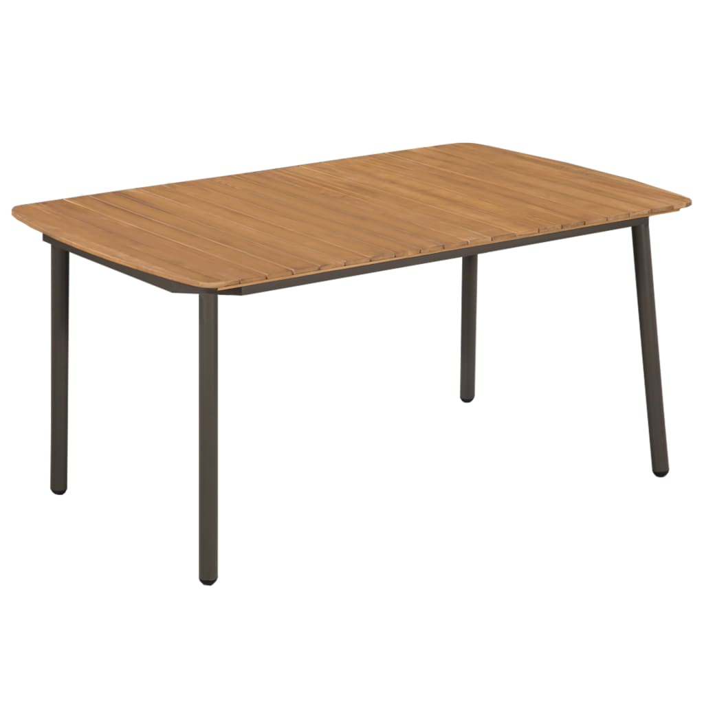 Ensemble à manger de jardin 5 pcs Résine tressée Marron