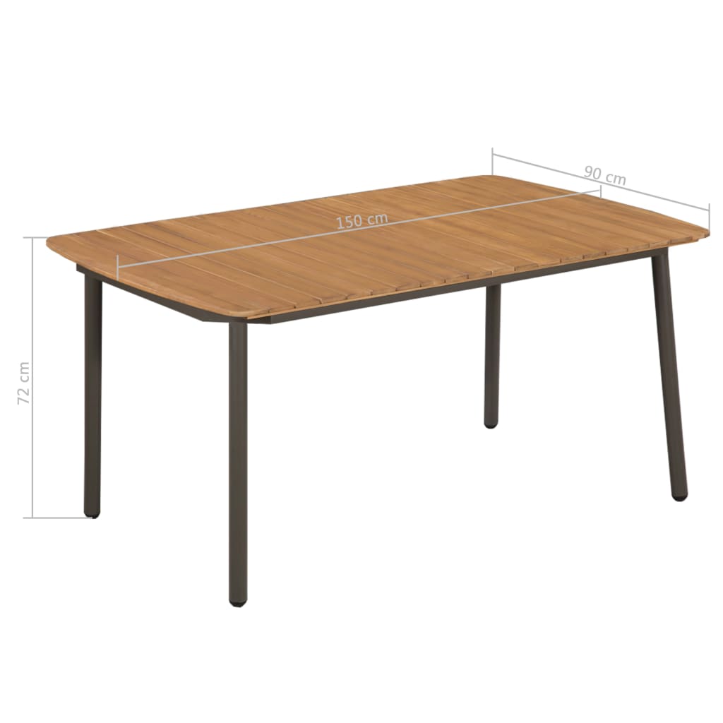 Ensemble à manger de jardin 7 pcs Résine tressée Noir