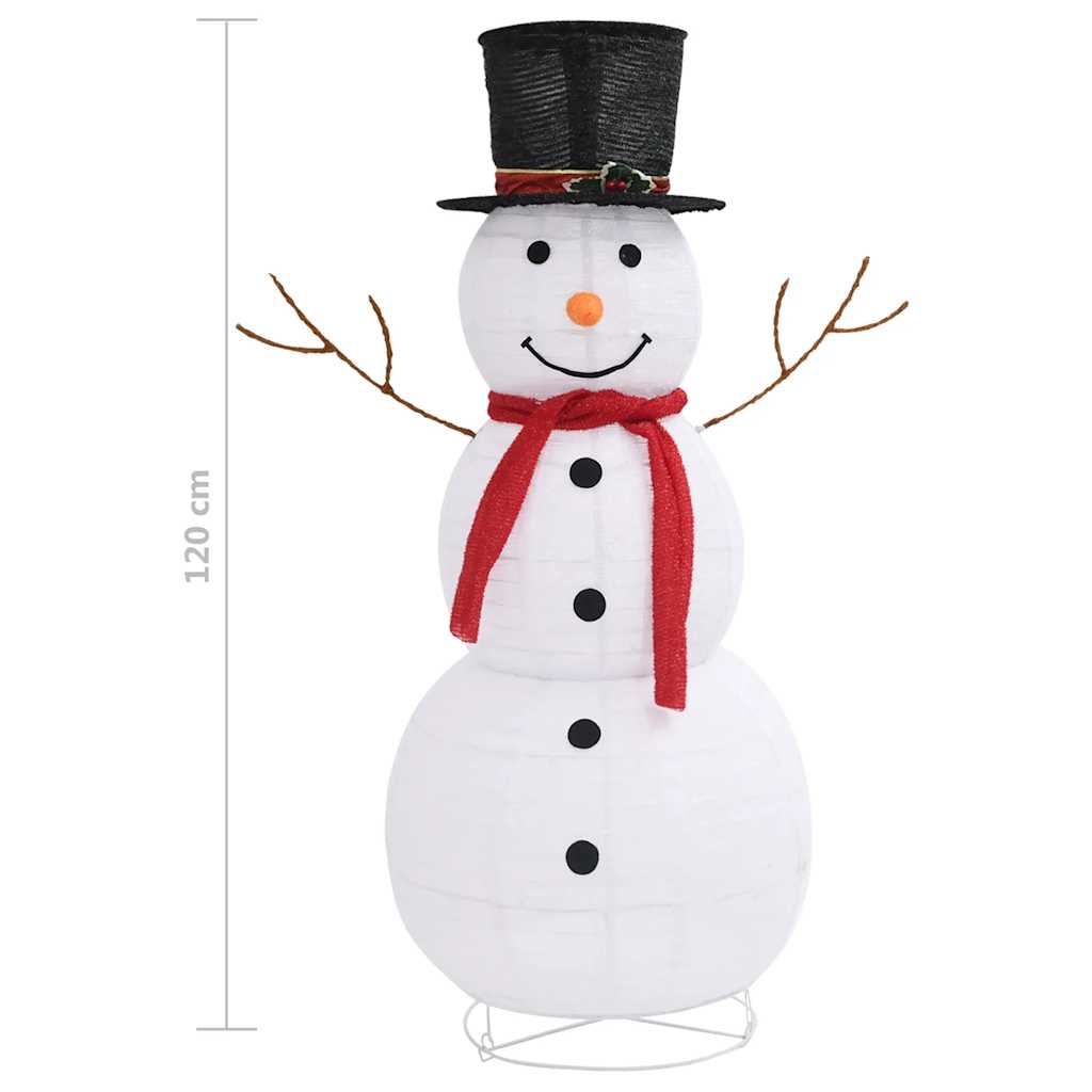 Figurine de bonhomme de neige de Noël à LED Tissu 120 cm - XIOS
