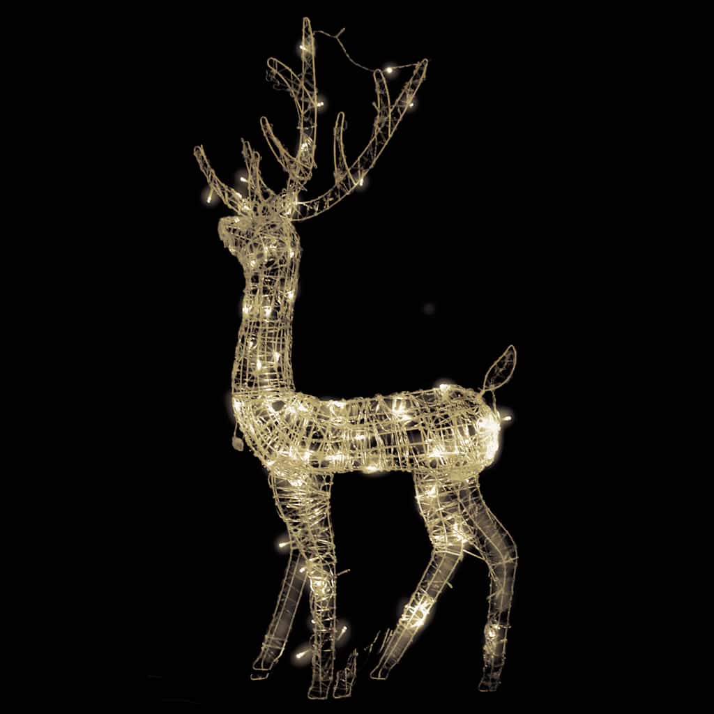 Renne de décoration de Noël Acrylique 140 LED blanc chaud 120 cm - XIOS