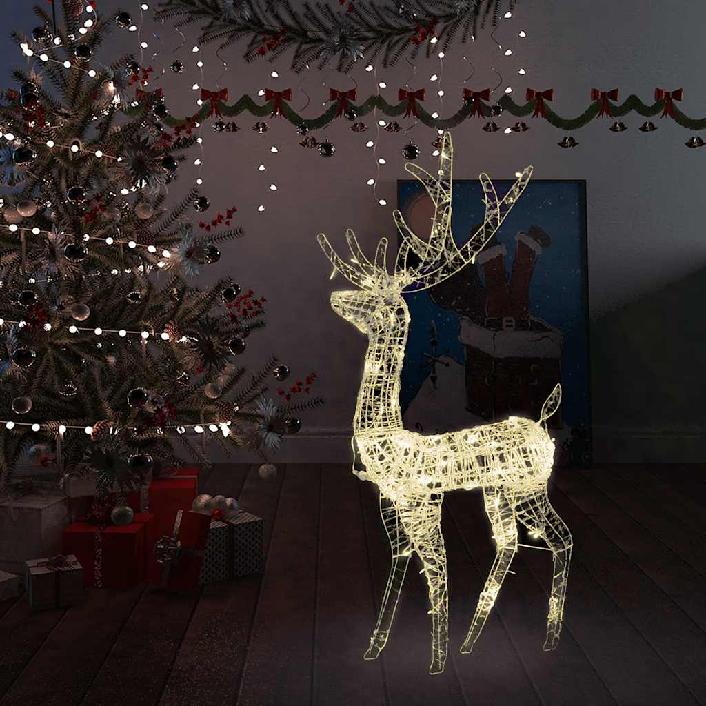 Renne de décoration de Noël Acrylique 140 LED blanc chaud 120 cm - XIOS