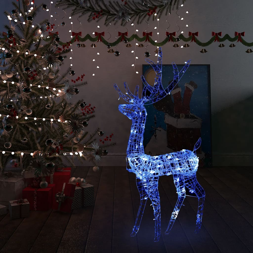 Renne de décoration de Noël Acrylique 140 LED bleues 120 cm - XIOS