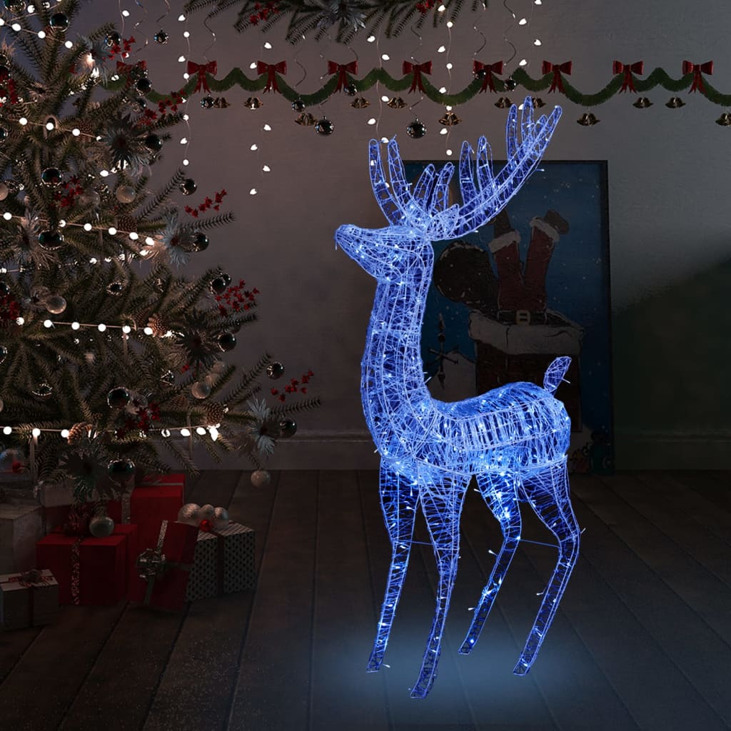Renne de Noël XXL Acrylique 250 LED 180 cm Bleu - XIOS
