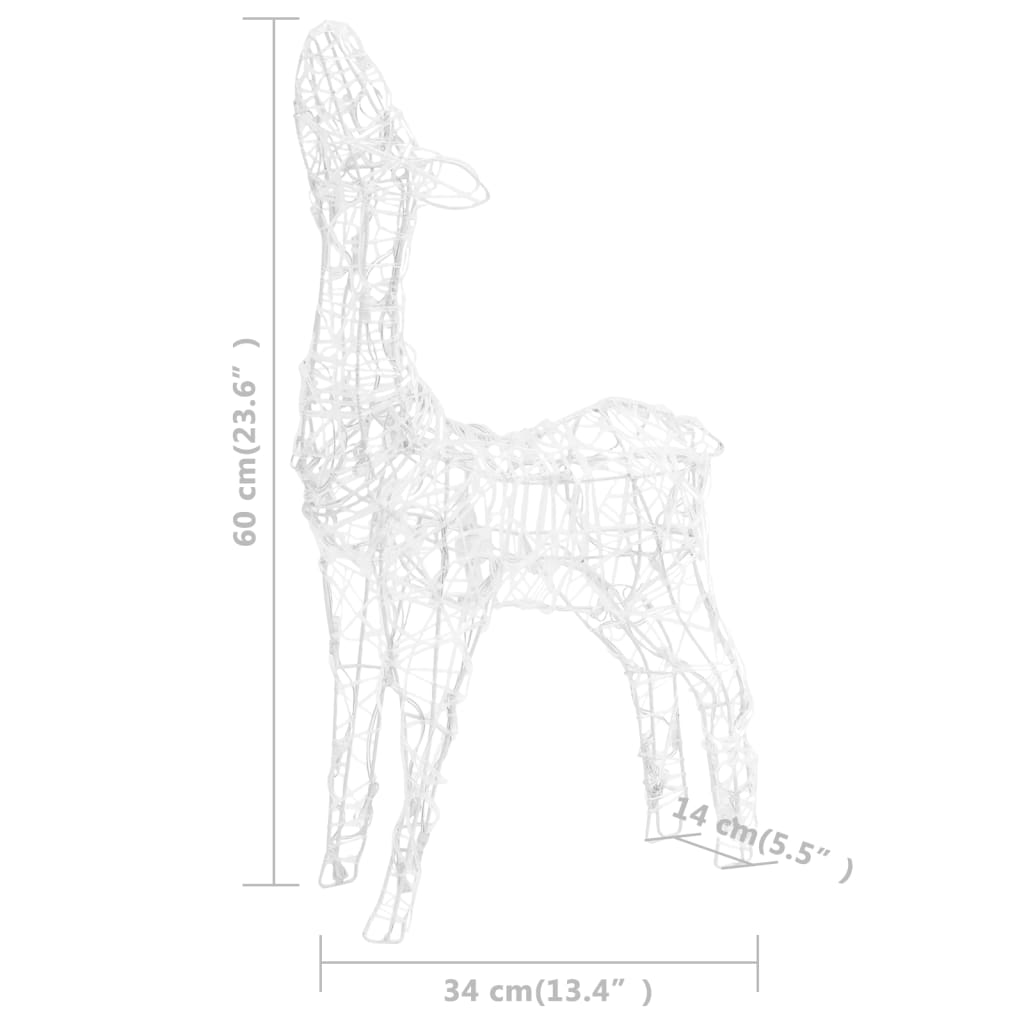 Famille de rennes de décoration Acrylique 160 LED blanc chaud - XIOS