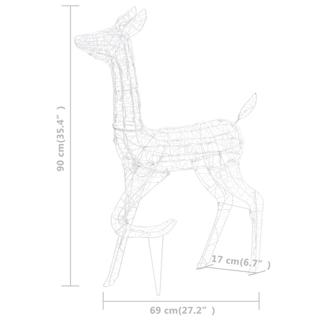 Famille de rennes de décoration Acrylique 160 LED blanc chaud - XIOS