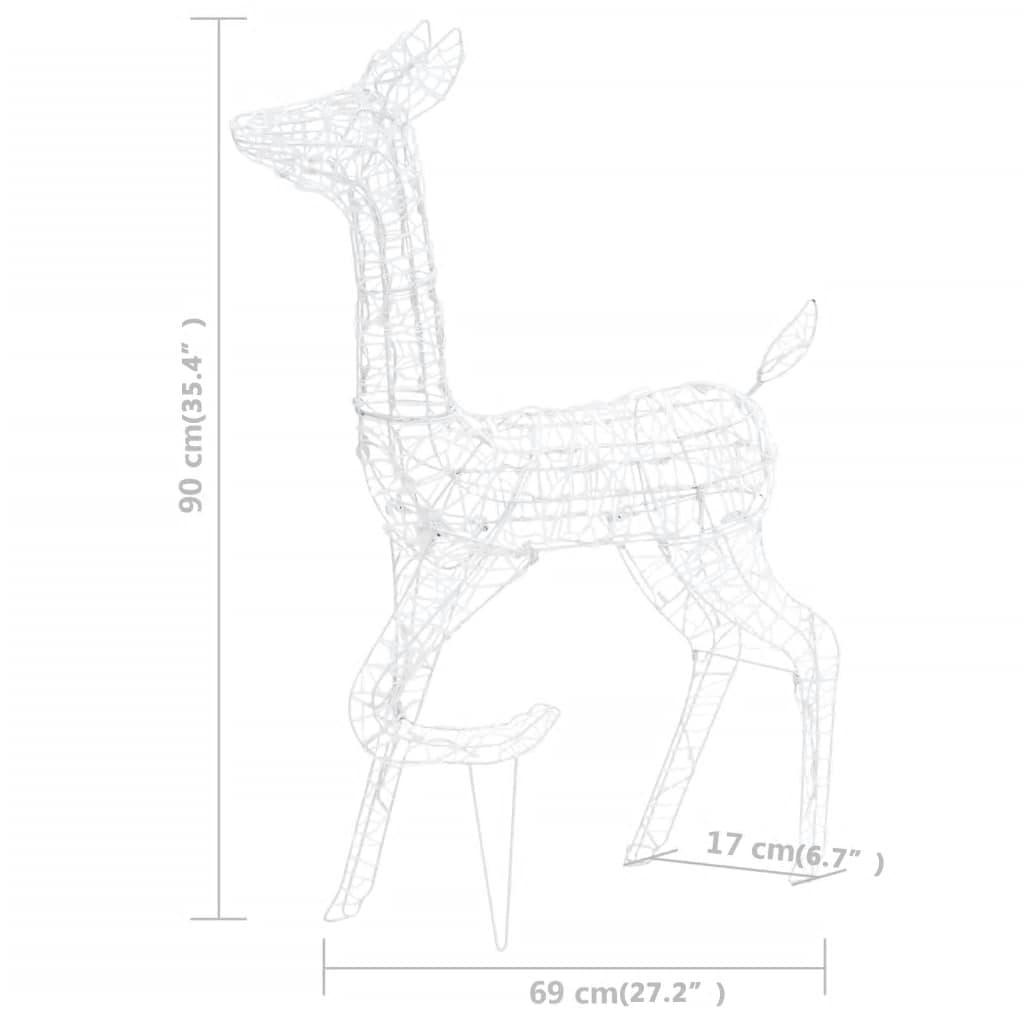 Famille de rennes de décoration Acrylique 160 LED blanc froid - XIOS