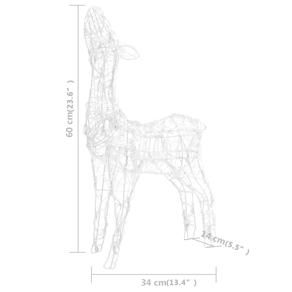 Famille de rennes de décoration Acrylique 160 LED blanc froid - XIOS