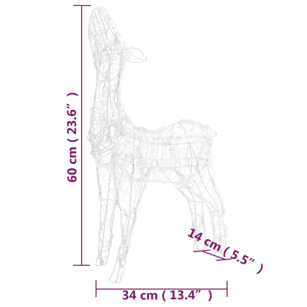 Famille de rennes de décoration Acrylique 160 LED bleu - XIOS