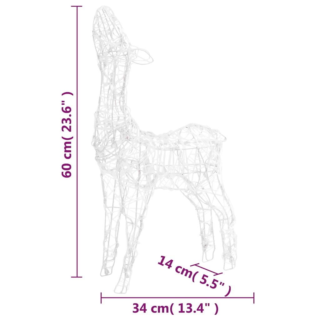 Famille de rennes de décoration Acrylique 160 LED coloré - XIOS