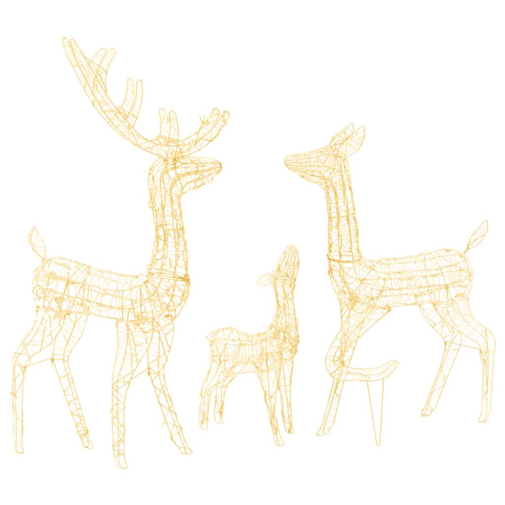 Famille de rennes de décoration Acrylique 300 LED blanc chaud - XIOS