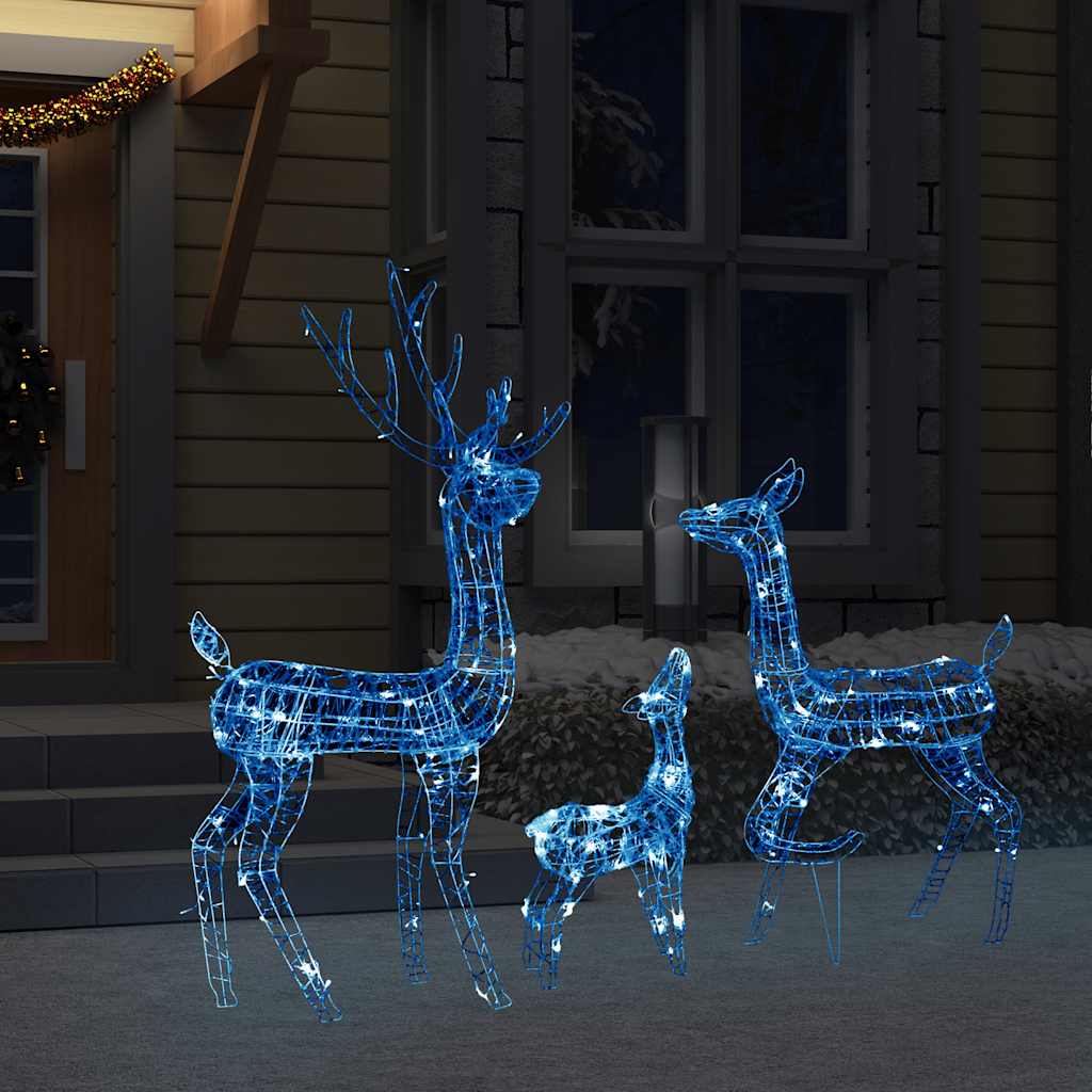 Famille de rennes de décoration Acrylique 300 LED bleu - XIOS