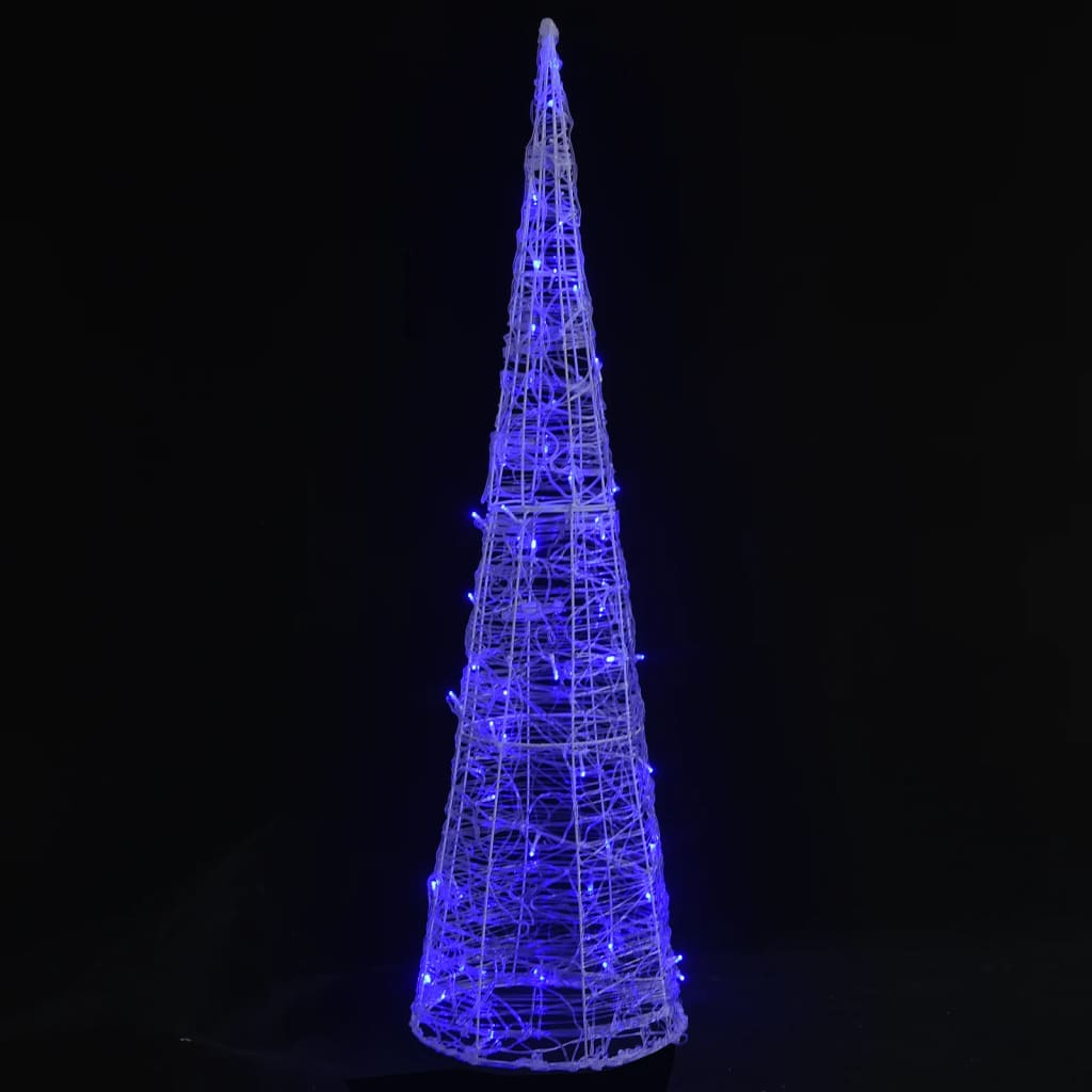 Cône lumineux décoratif pyramide à LED Acrylique Bleu 90 cm - XIOS