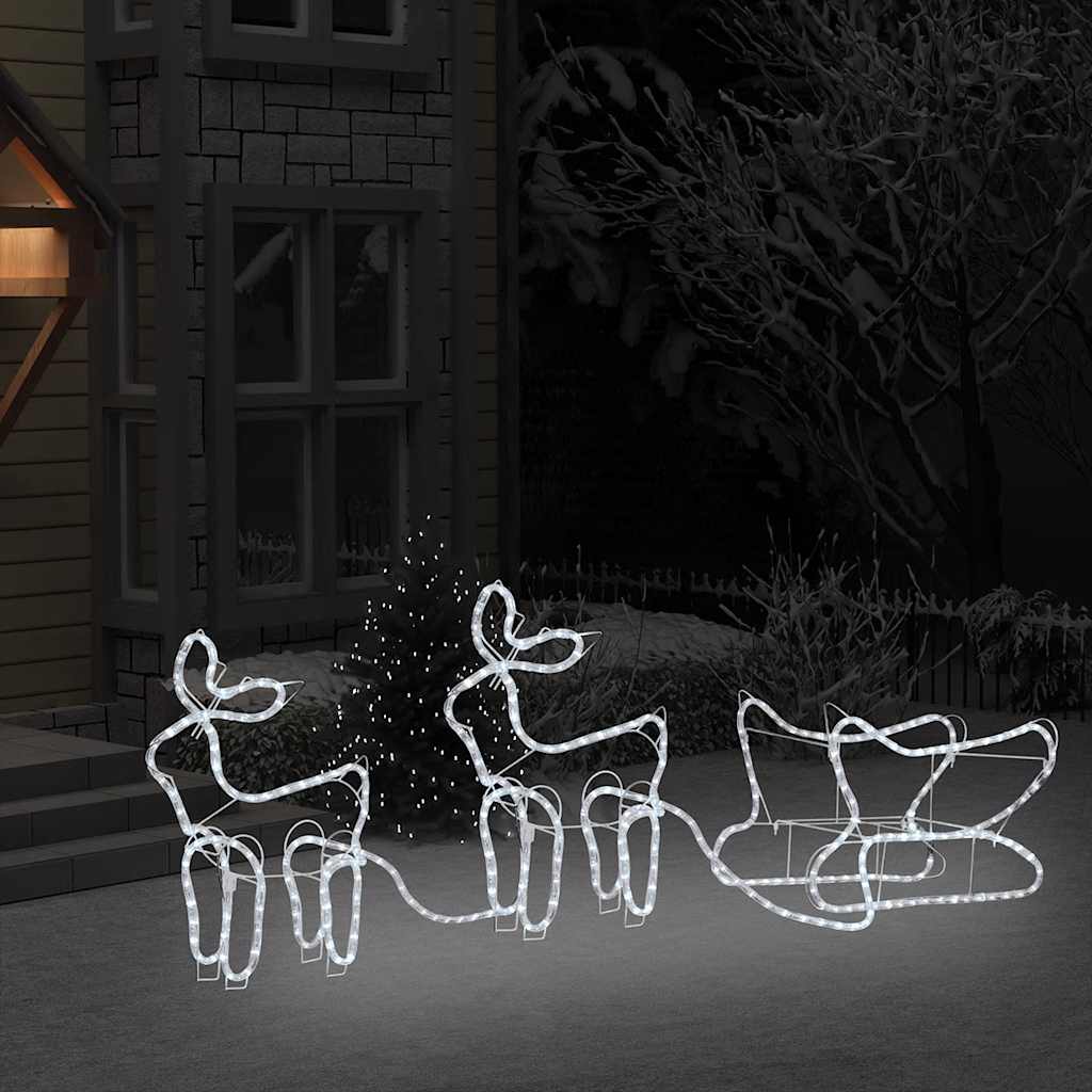 Décoration de Noël d'extérieur Renne et traîneau 576 LED - XIOS