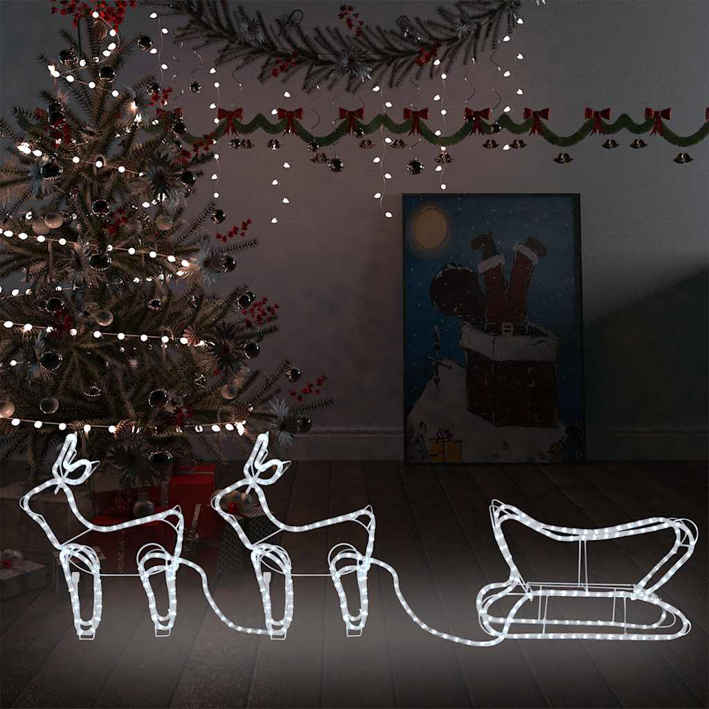 Décoration de Noël d'extérieur Renne et traîneau 576 LED - XIOS