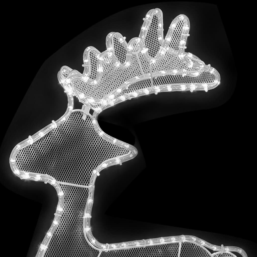 Décoration de Noël de renne avec maille 306 LED 60x24x89 cm - XIOS