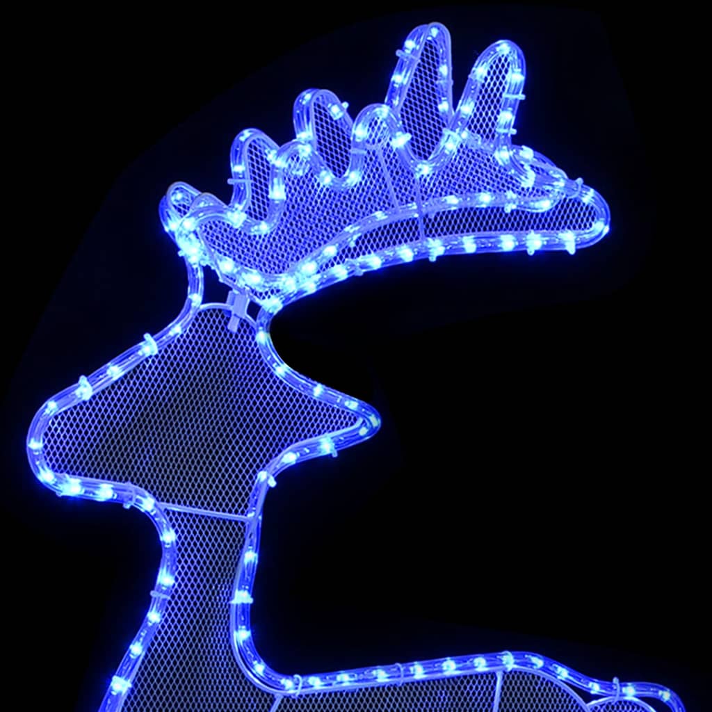 Décoration de Noël de renne avec maille 306 LED 60x24x89 cm - XIOS
