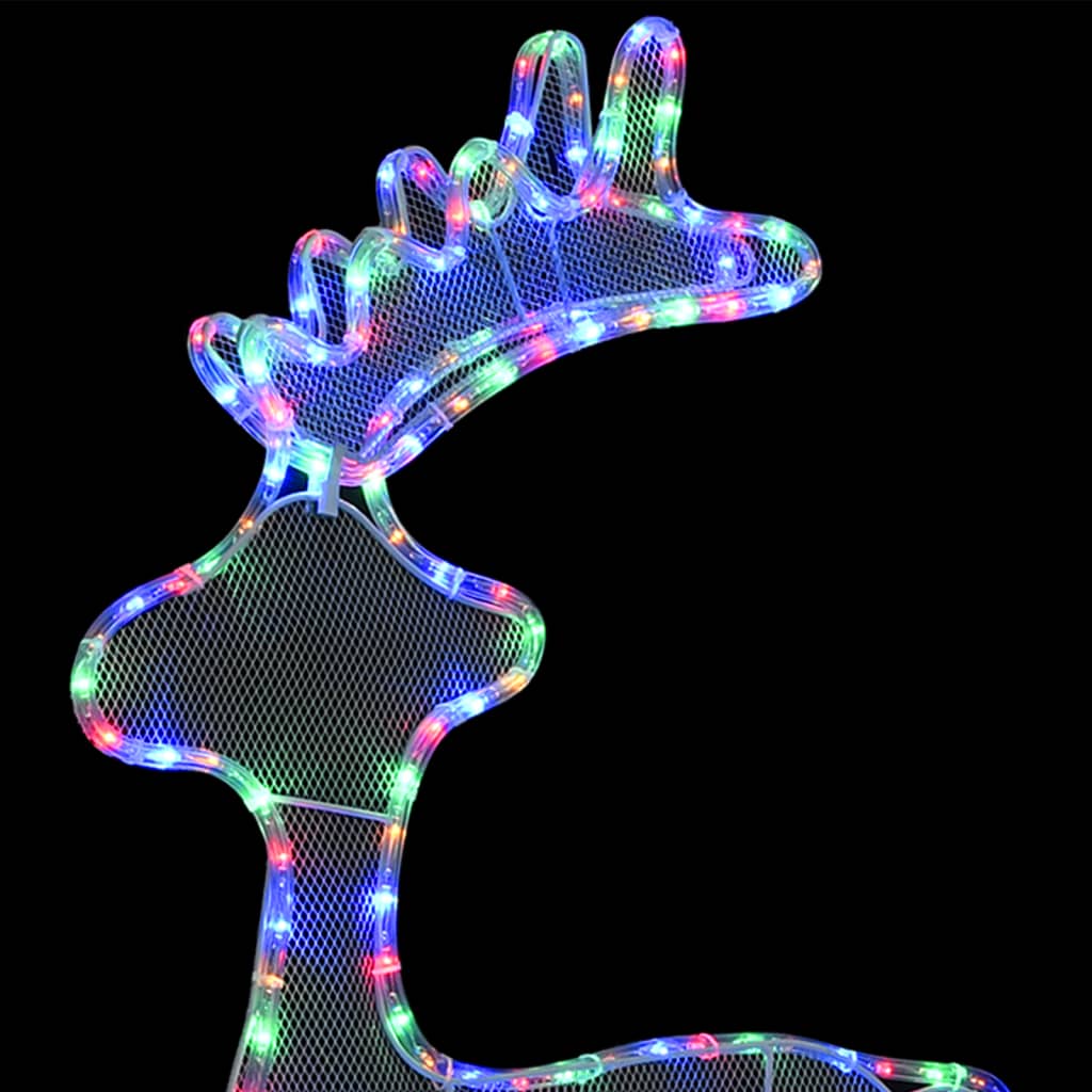 Décoration de Noël de renne avec maille 306 LED 60x24x89 cm - XIOS