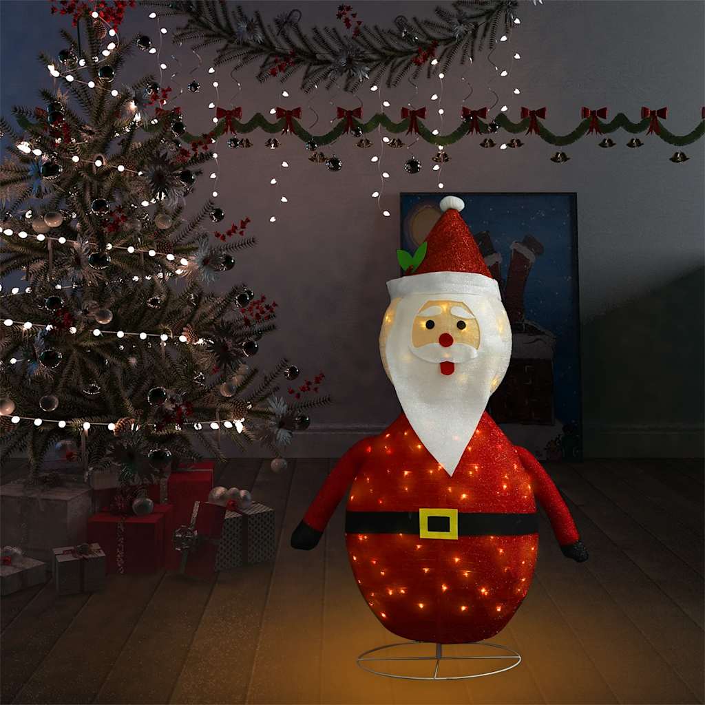 Décoration de Noël Figurine Père Noël LED Tissu de luxe 120 cm - XIOS