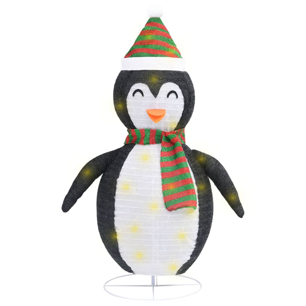 Décoration de Noël pingouin à LED Tissu de luxe 120 cm - XIOS