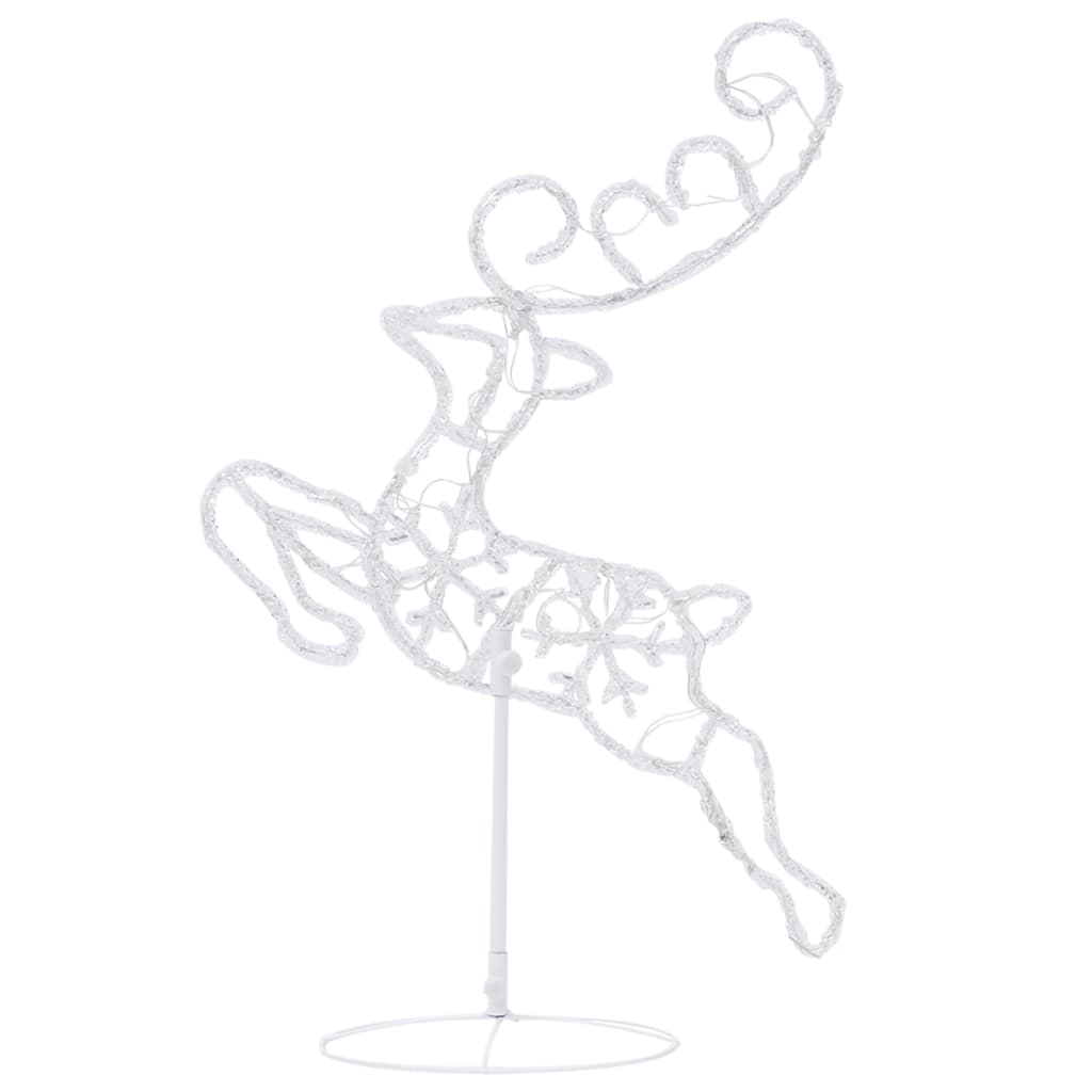 Renne/traîneaux Noël volant Acrylique 260x21x87 cm Coloré - XIOS