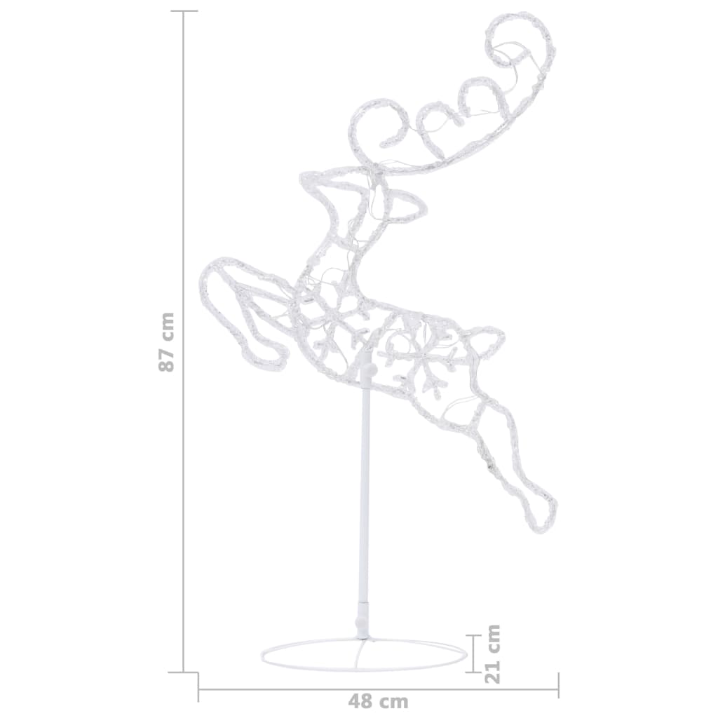 Renne/traîneaux Noël volant Acrylique 260x21x87 cm Coloré - XIOS