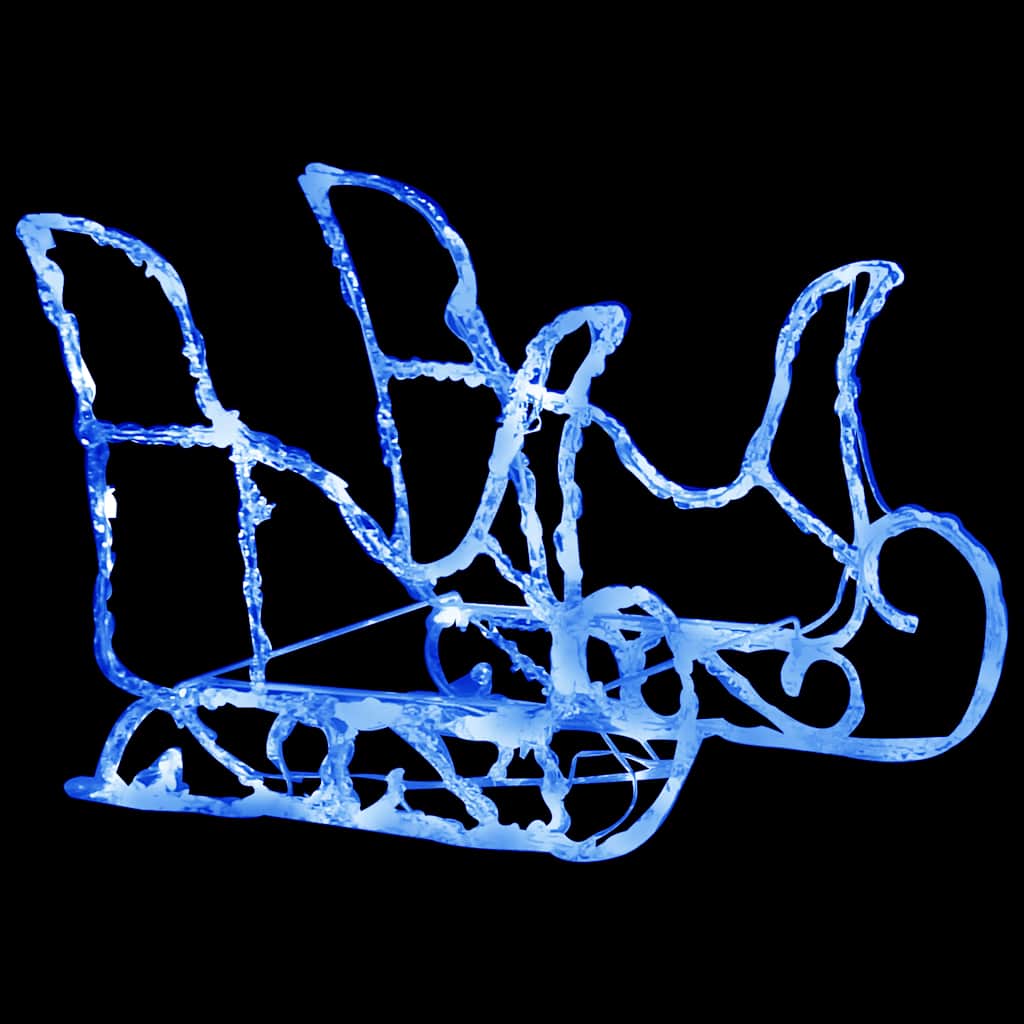 Décoration de Noël Rennes et traîneau 160 LED 130 cm Acrylique - XIOS