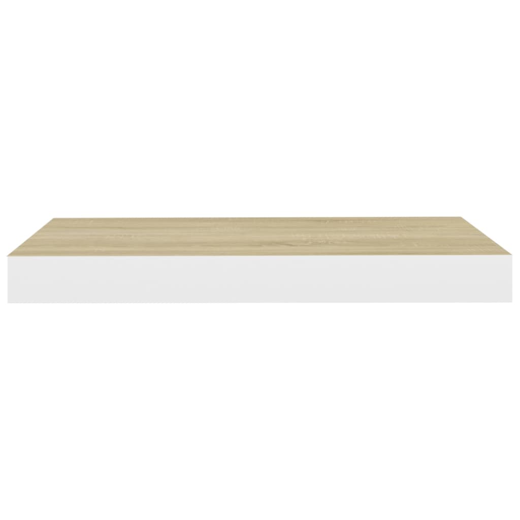 Étagère murale flottante Chêne et blanc 40x23x3,8 cm MDF - XIOS