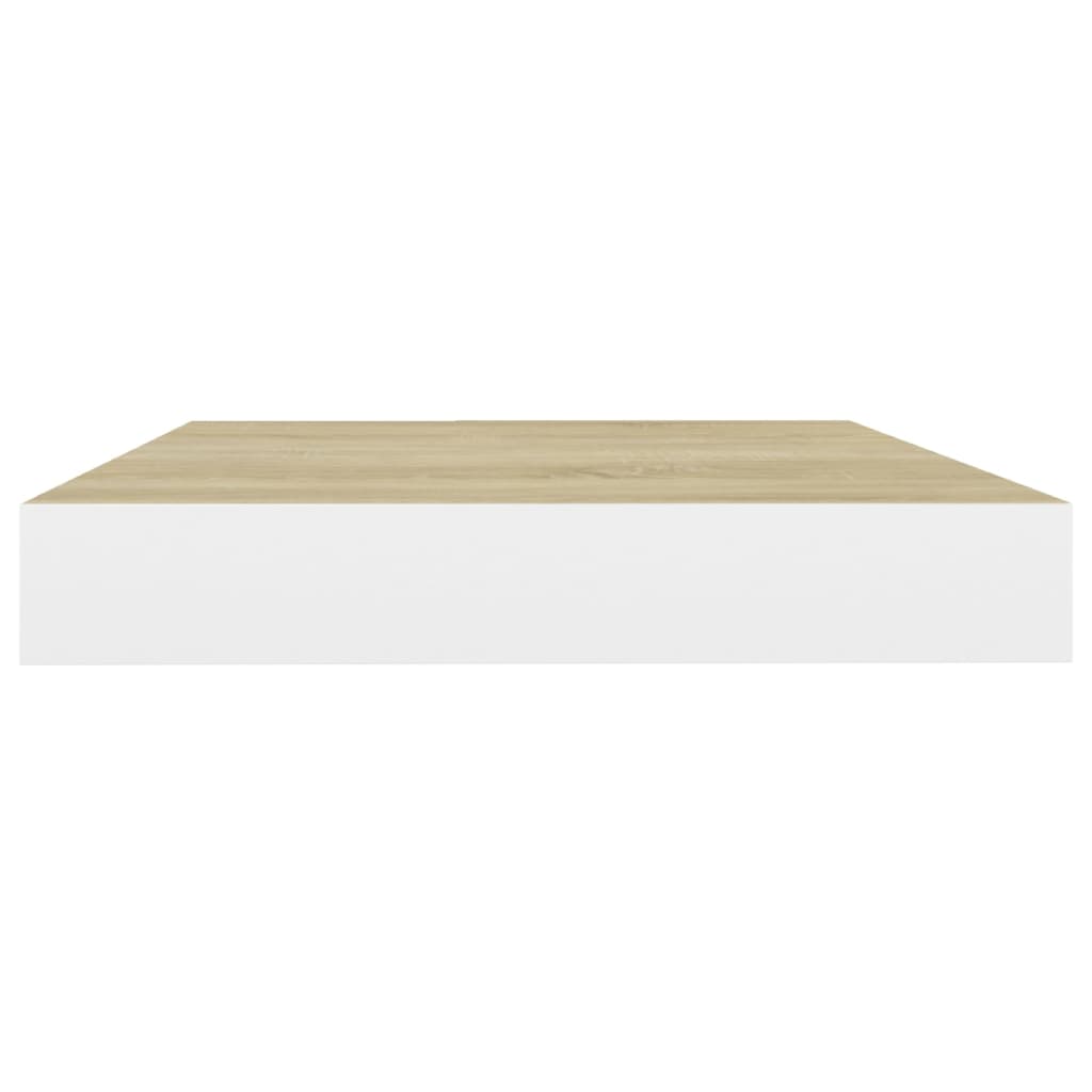 Étagère murale flottante Chêne et blanc 40x23x3,8 cm MDF - XIOS