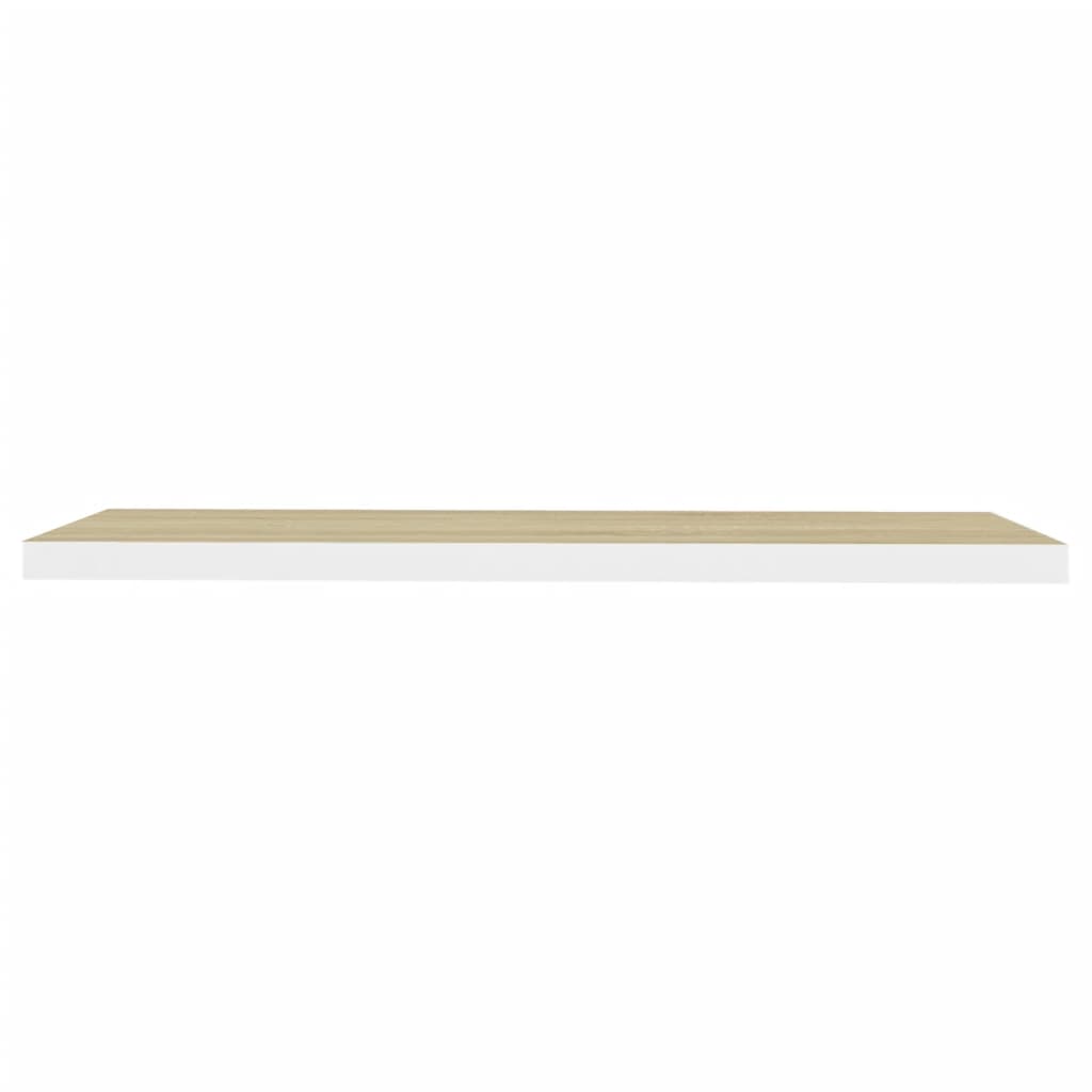 Étagère flottante murale Chêne et blanc 90x23,5x3,8 cm MDF - XIOS