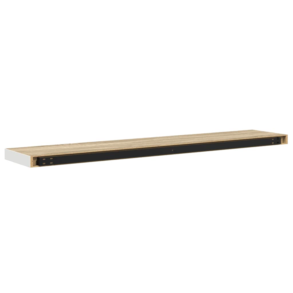 Étagères flottantes 4 pcs chêne et blanc 120x23,5x3,8 cm MDF - XIOS