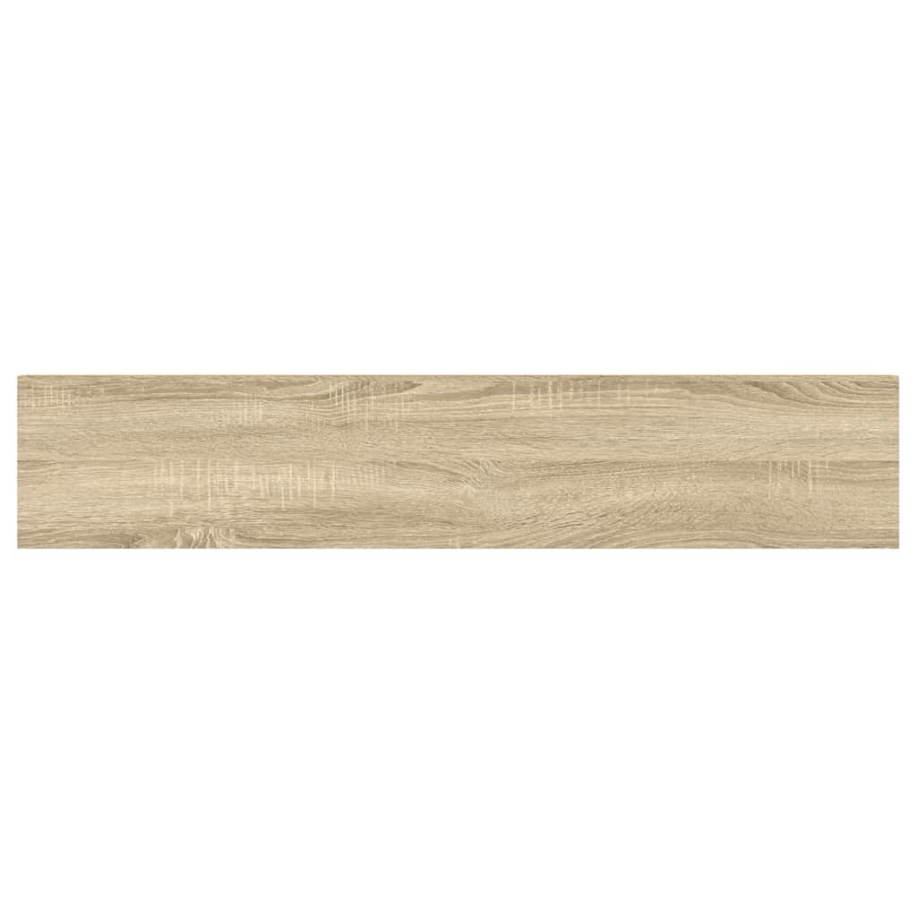 Étagères flottantes 4 pcs chêne et blanc 120x23,5x3,8 cm MDF - XIOS
